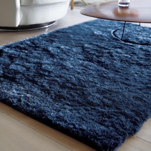 Glamour/Shimmer Indigo Shagpile Rugs UK Mainland Free Shipping