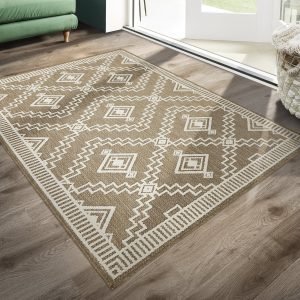 Atlas Diamond Coffee Contemporary Rugs UK Mainland Free Shipping
