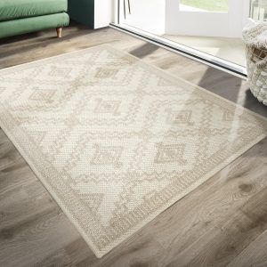 Atlas Diamond Cream Contemporary Rugs UK Mainland Free Shipping
