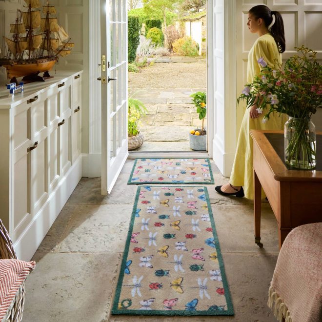 Bugs & Butterflies Beige | Doormat Doormats | Runners UK Mainland Free Shipping