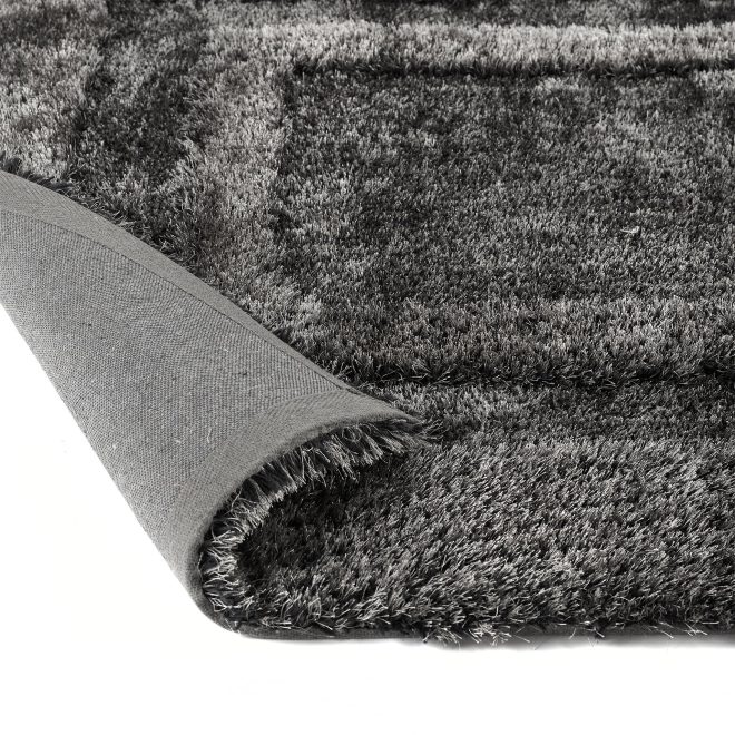 Frame Charcoal Shagpile Rugs UK Mainland Free Shipping