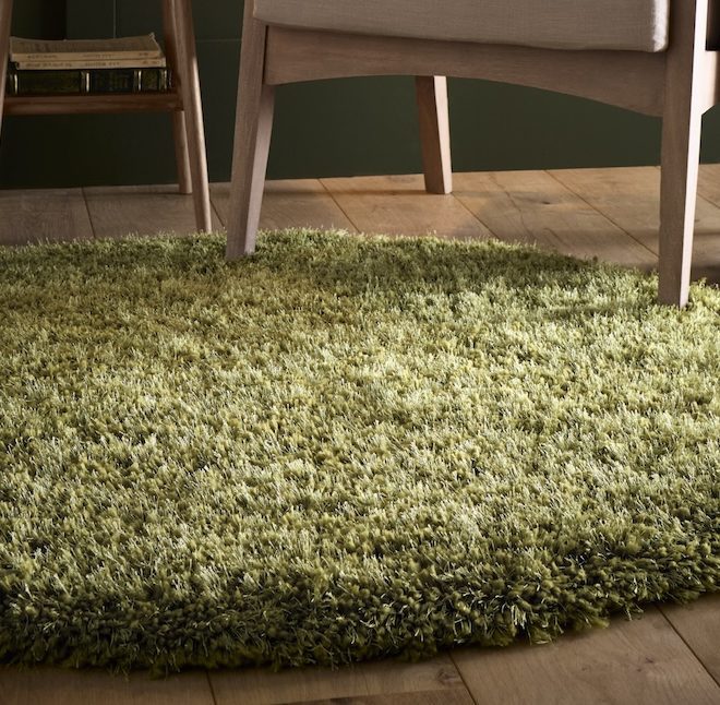 Chicago Olive Shagpile Rugs UK Mainland Free Shipping
