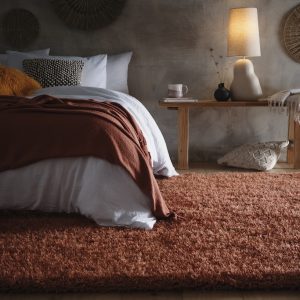 Chicago Rust Shagpile Rugs UK Mainland Free Shipping
