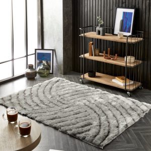 Dallas Silver Shagpile Rugs UK Mainland Free Shipping