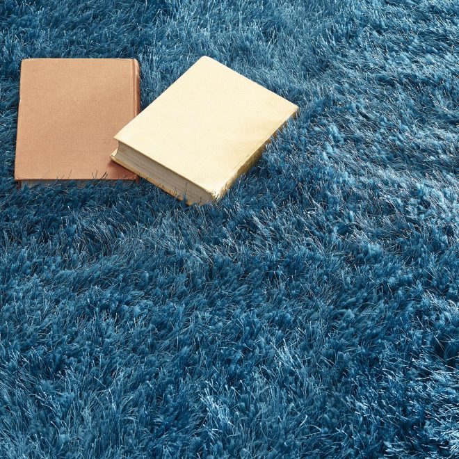 Extravagance Teal Shagpile Rugs UK Mainland Free Shipping