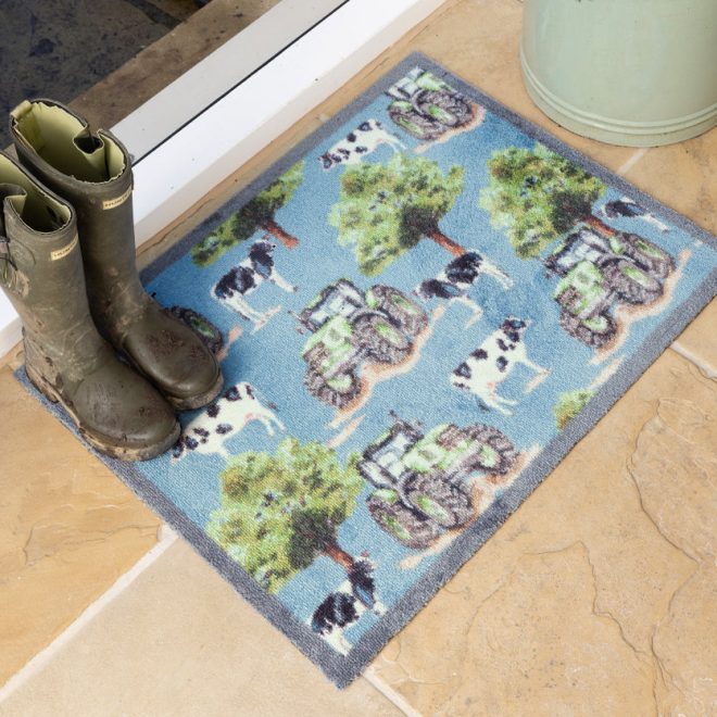 Farmyard Tractors & Cows | Doormat Doormats | Runners UK Mainland Free Shipping