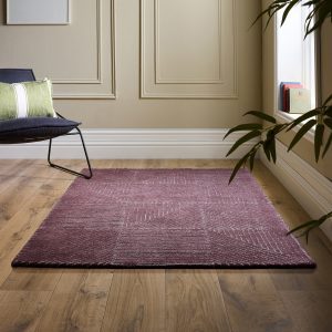 Geometric Berry Wool Rugs UK Mainland Free Shipping