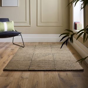 Geometric Sand Wool Rugs UK Mainland Free Shipping