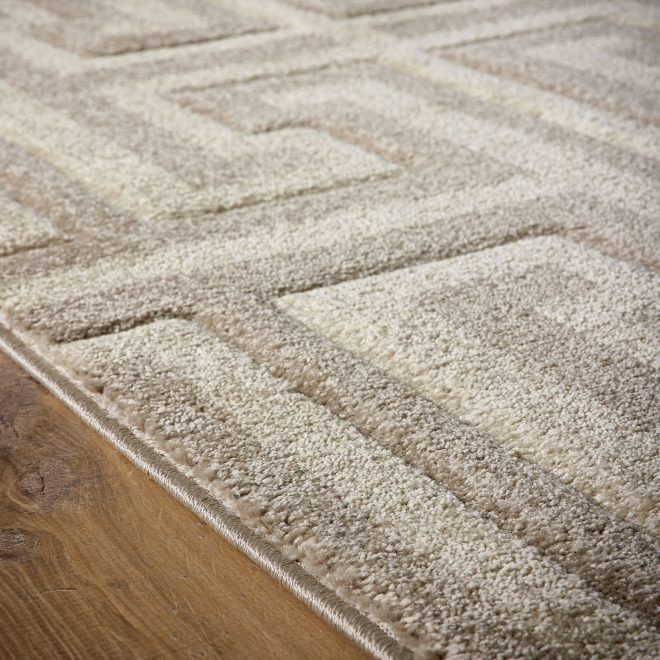 Greek Key Taupe/Beige Contemporary Rugs UK Mainland Free Shipping