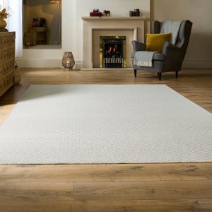 Sculptured | Honeycomb Ivory Mats and Runners UK Mainland Free Shipping