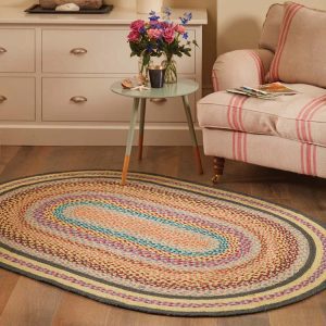 Jute Extra Colourful Oval Sisal & Jute Rugs UK Mainland Free Shipping