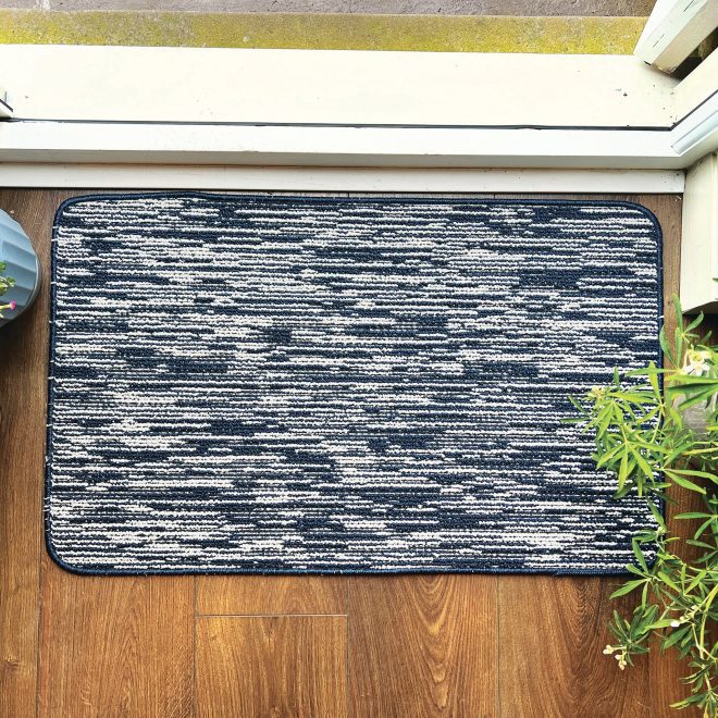 Stain Resistant Durable – Navy Broken Stripe Mats and Runners UK Mainland Free Shipping