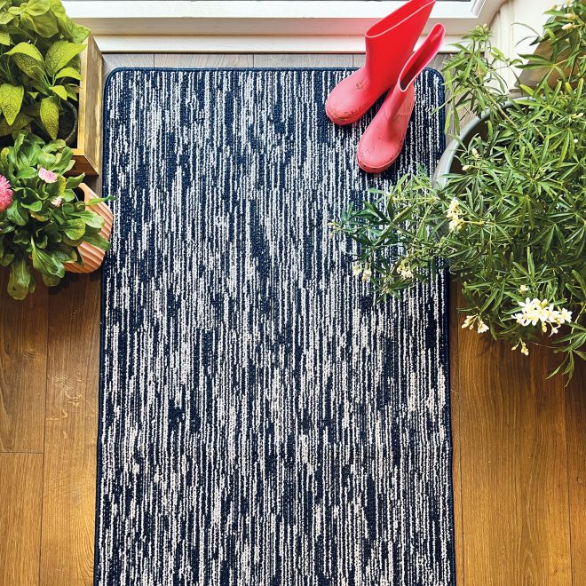 Durable – Navy Broken Stripe Mats and Runners UK Mainland Free Shipping
