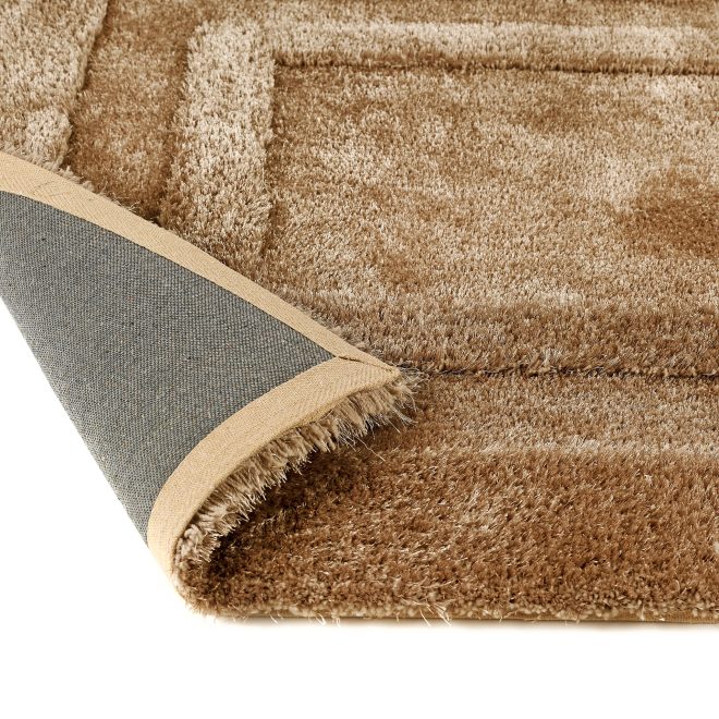 Frame Latte Shagpile Rugs UK Mainland Free Shipping