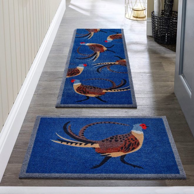 My Pheasant Blue Mats and Runners UK Mainland Free Shipping