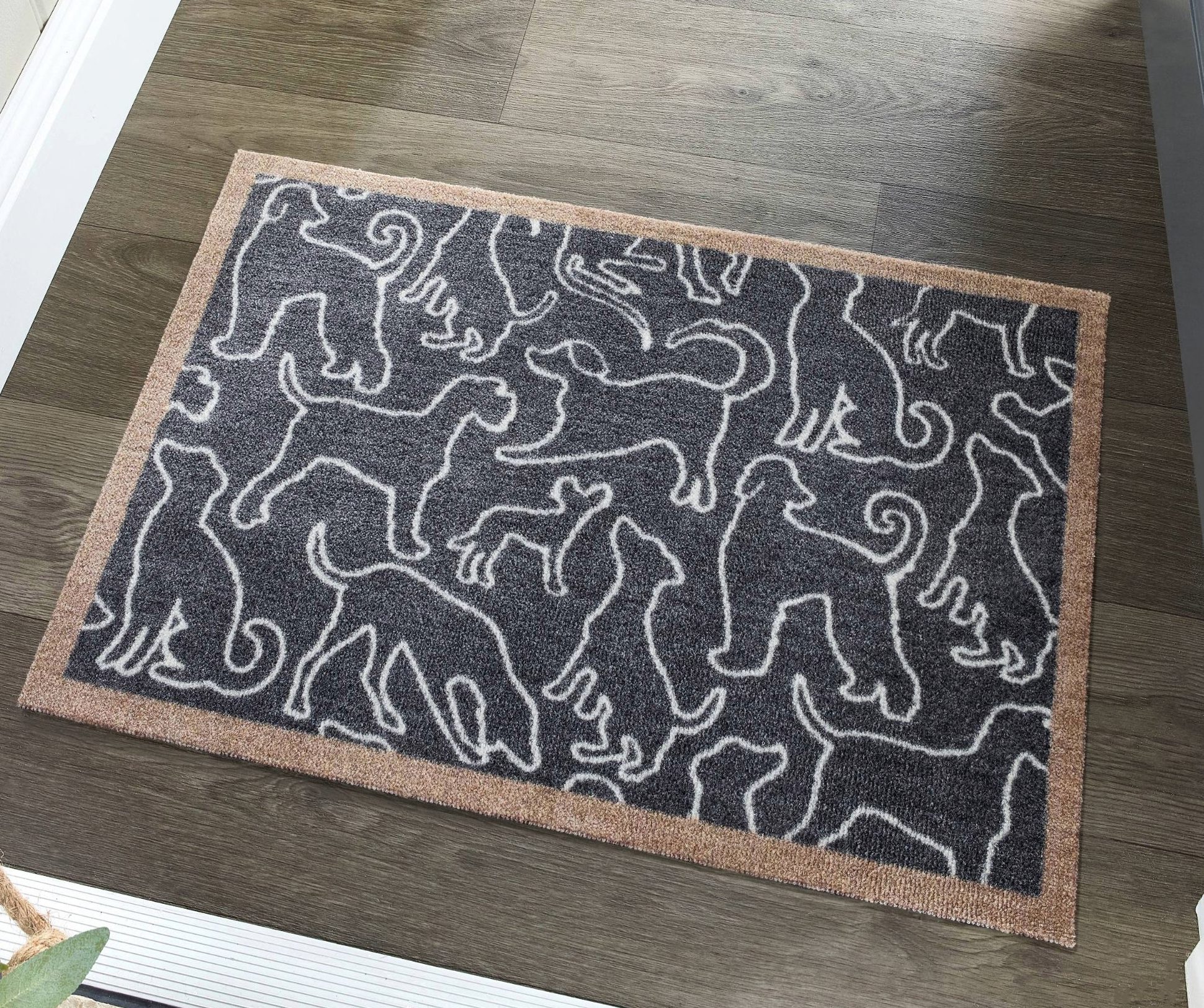 Patterned Outlined Dogs | Doormat Patterned Outlined Dogs | Doormat Howler & Scratch | Pet Mats UK Mainland Free Shipping