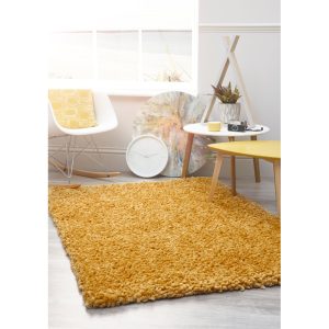 Portland Ochre Shagpile Rugs UK Mainland Free Shipping
