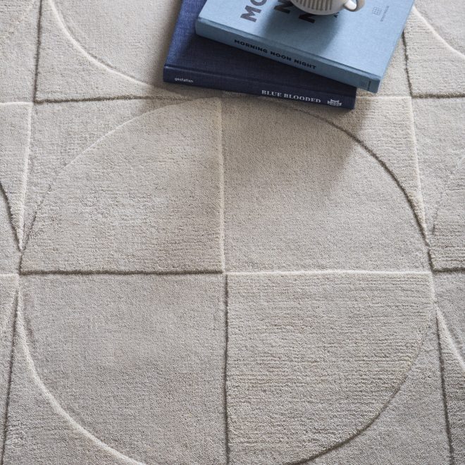 Penny Cream Wool Rugs UK Mainland Free Shipping