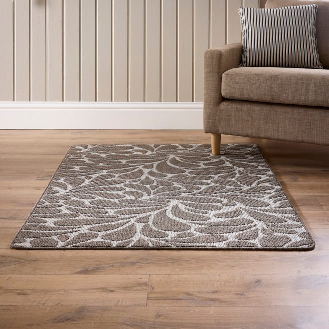 Sculptured Washable Patterned | Rain Drop Mink Mats and Runners UK Mainland Free Shipping