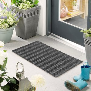 Reversible Rubber Zig Zag Doormat Doormats | Runners UK Mainland Free Shipping