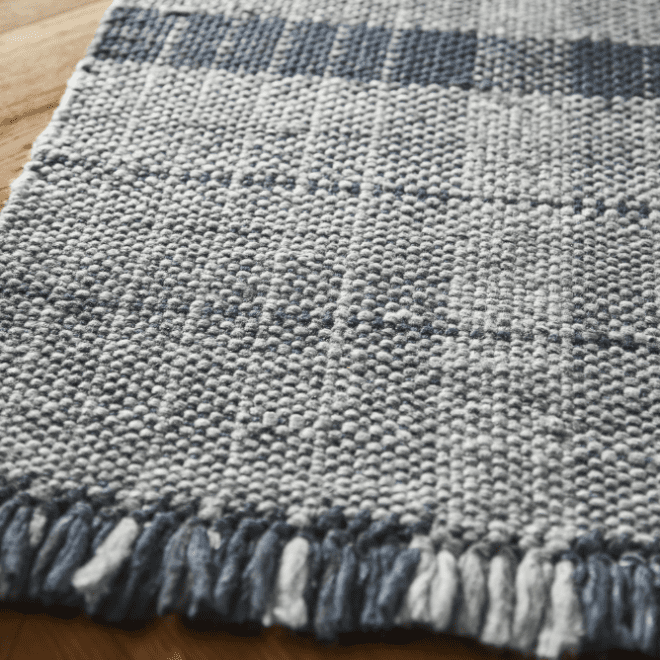 Highland Check Navy Contemporary Rugs UK Mainland Free Shipping