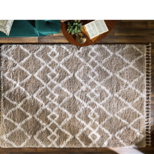 Morocco Beige/Ivory Shagpile Rugs UK Mainland Free Shipping