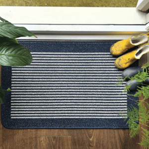 Durable | Navy Stripe Mats and Runners UK Mainland Free Shipping