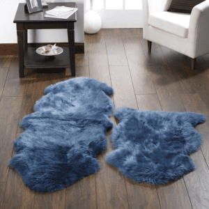 Sheepskin Rug Navy Blue Sheepskin Rugs UK Mainland Free Shipping