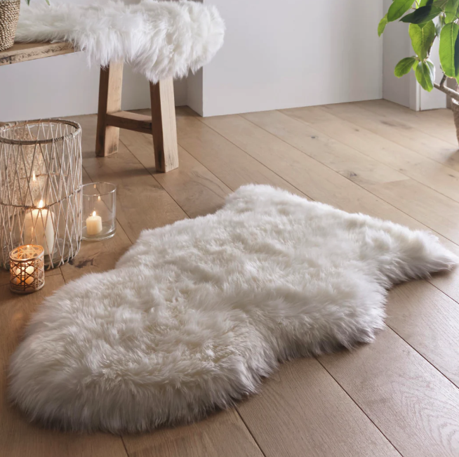 Sheepskin Rug Natural White Sheepskin Rugs UK Mainland Free Shipping