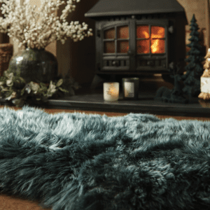 Sheepskin Rug Forest Green Sheepskin Rugs UK Mainland Free Shipping