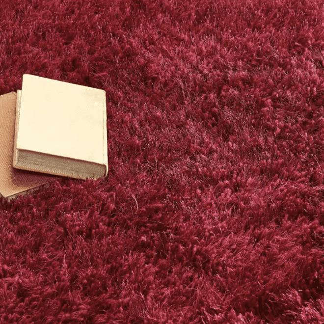 Extravagance Wine Shagpile Rugs UK Mainland Free Shipping
