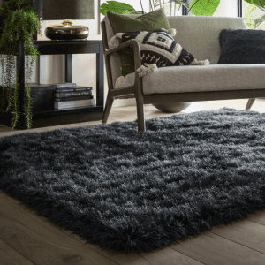Extravagance Dark Grey Shagpile Rugs UK Mainland Free Shipping