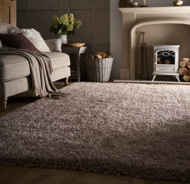 Chicago Latte Shagpile Rugs UK Mainland Free Shipping