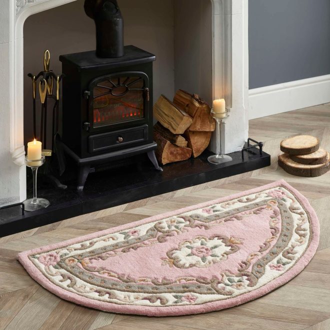 Shensi Pink Wool Rugs UK Mainland Free Shipping