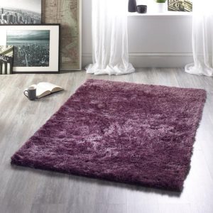 Glamour/Shimmer Mauve Shagpile Rugs UK Mainland Free Shipping