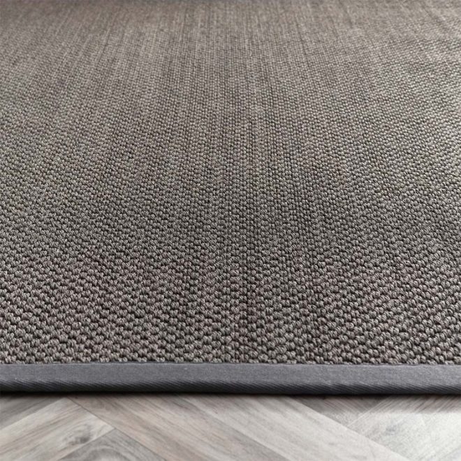 Sisal Dark Grey with Grey Border Sisal & Jute Rugs UK Mainland Free Shipping