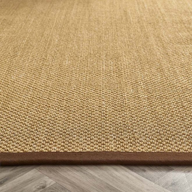 Sisal Natural | Brown Border Sisal & Jute Rugs UK Mainland Free Shipping