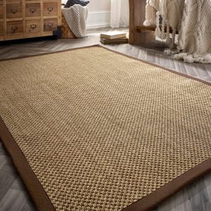 Sisal Natural | Brown Border Sisal & Jute Rugs UK Mainland Free Shipping