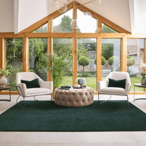 Sense Rug – Forest Green Eco-Washable Rugs UK Mainland Free Shipping