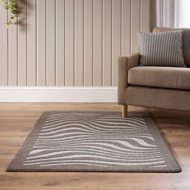 Sculptured Washable Patterned | Waves Mink Mats and Runners UK Mainland Free Shipping