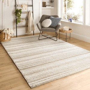 Chunky Knit Cream Wool Rugs UK Mainland Free Shipping