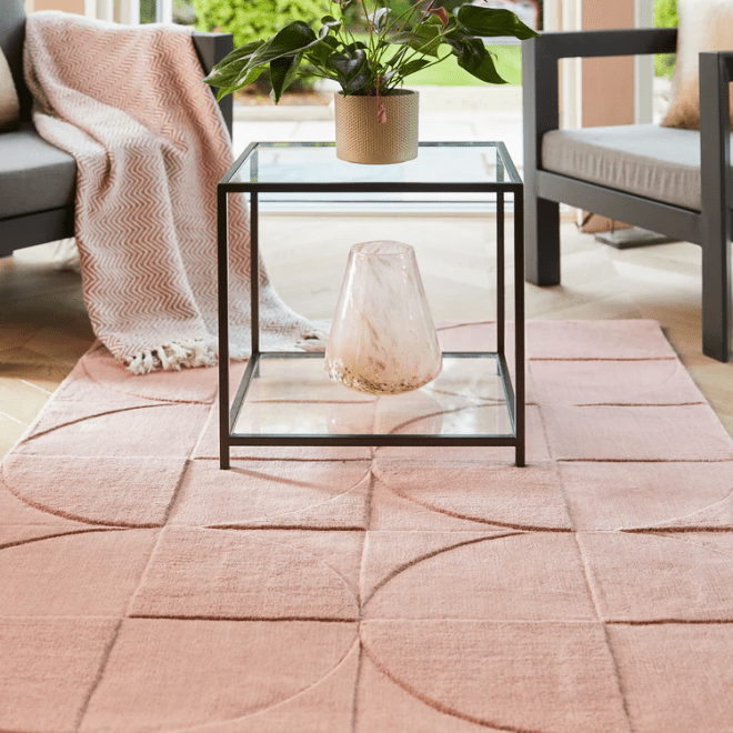 Penny Blush Wool Rugs UK Mainland Free Shipping