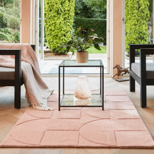 Penny Blush Wool Rugs UK Mainland Free Shipping