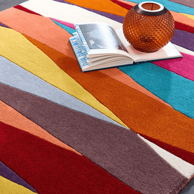 Shard Brights Multi Wool Rugs UK Mainland Free Shipping