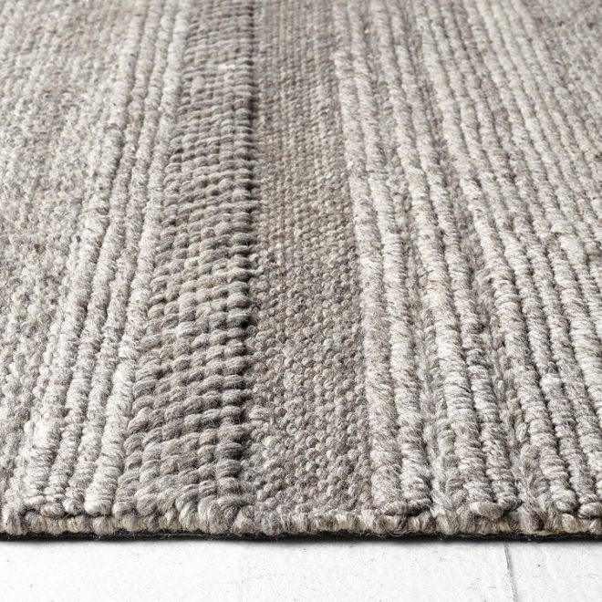 Chunky Knit Natural/Grey Wool Rugs UK Mainland Free Shipping