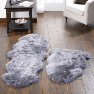 Sheepskin Rug Mid Grey Sheepskin Rugs UK Mainland Free Shipping