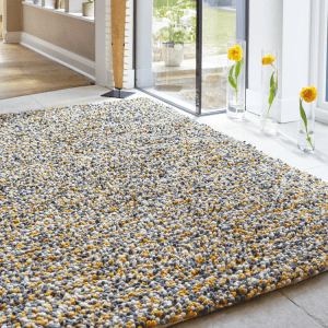 Rocks Shaggy Ochre Shagpile Rugs UK Mainland Free Shipping