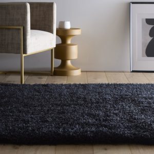 Chicago Black Shagpile Rugs UK Mainland Free Shipping