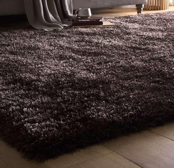 Chicago Chocolate Shagpile Rugs UK Mainland Free Shipping