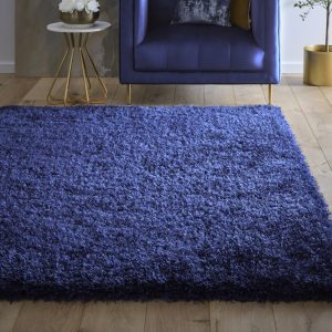 Chicago Indigo Shagpile Rugs UK Mainland Free Shipping